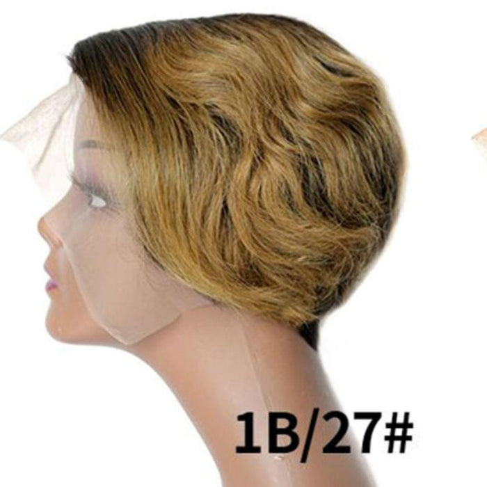 Ombre Short Bob Pixie Cut Lace Front Hair Wigs