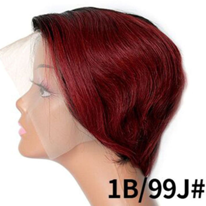 Ombre Short Bob Pixie Cut Lace Front Hair Wigs