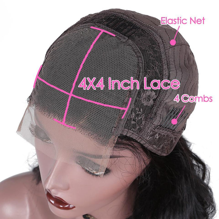 Transparent Lace Front Deep Wave Human Hair Wigs