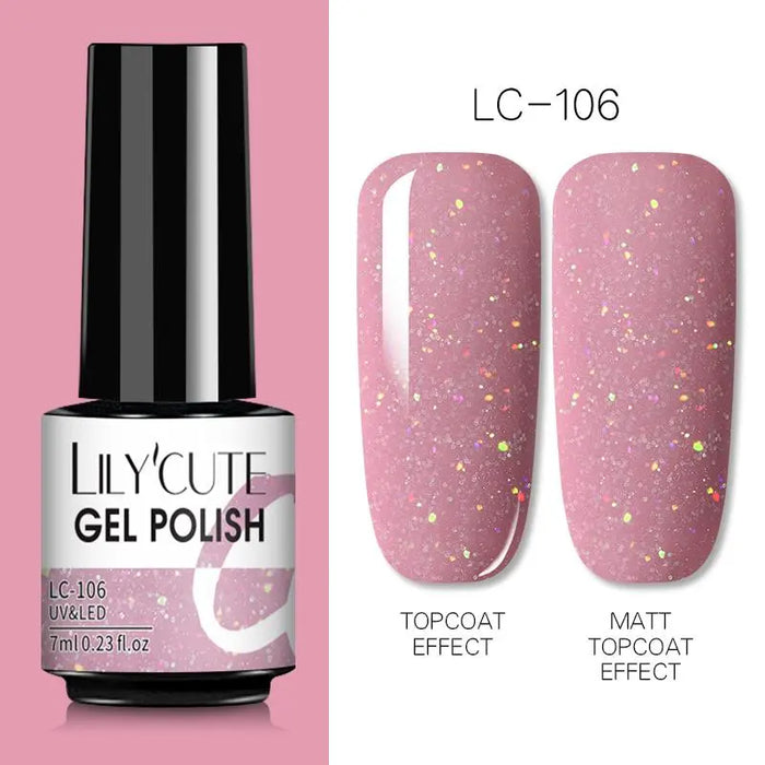 LILYCUTE Thermal Gel Nail Polish - Easy Application, Long Lasting & Quick Drying Formula - Perfect for DIY Nail Art at Home or Professional Use | 7ml