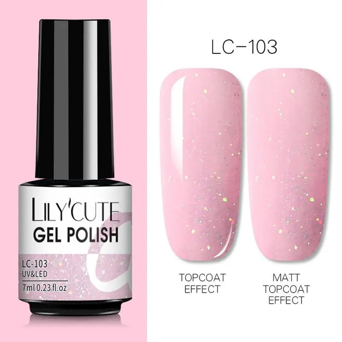 LILYCUTE Thermal Gel Nail Polish - Easy Application, Long Lasting & Quick Drying Formula - Perfect for DIY Nail Art at Home or Professional Use | 7ml