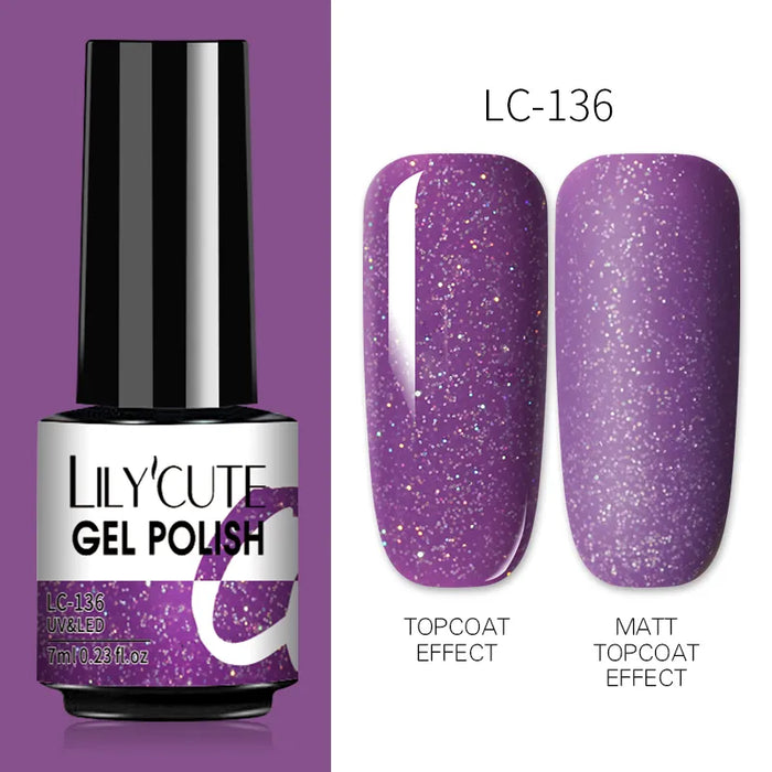 LILYCUTE Thermal Gel Nail Polish - Easy Application, Long Lasting & Quick Drying Formula - Perfect for DIY Nail Art at Home or Professional Use | 7ml