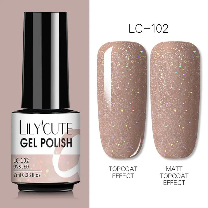 LILYCUTE Thermal Gel Nail Polish - Easy Application, Long Lasting & Quick Drying Formula - Perfect for DIY Nail Art at Home or Professional Use | 7ml