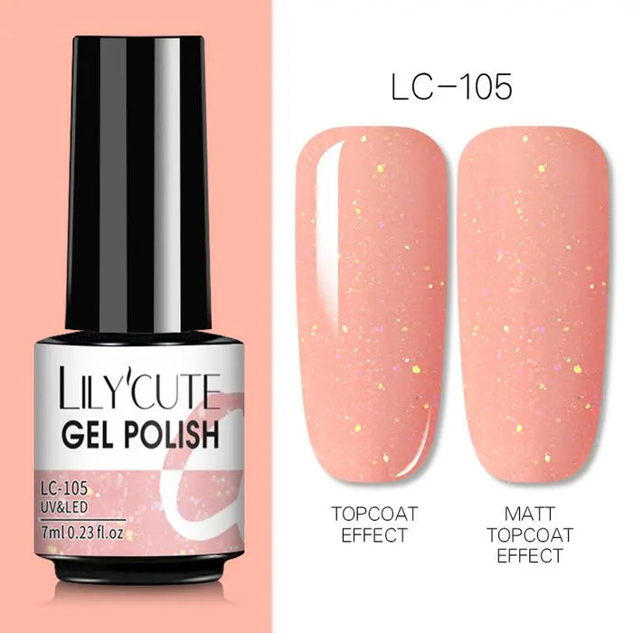 LILYCUTE Thermal Gel Nail Polish - Easy Application, Long Lasting & Quick Drying Formula - Perfect for DIY Nail Art at Home or Professional Use | 7ml