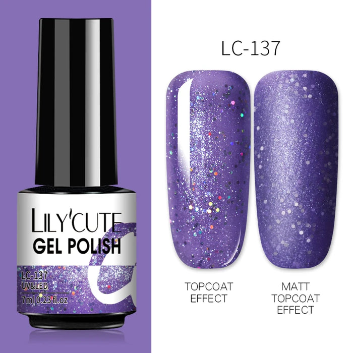 LILYCUTE Thermal Gel Nail Polish - Easy Application, Long Lasting & Quick Drying Formula - Perfect for DIY Nail Art at Home or Professional Use | 7ml