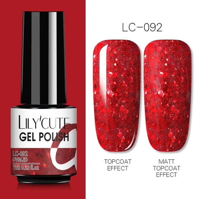 LILYCUTE Thermal Gel Nail Polish - Easy Application, Long Lasting & Quick Drying Formula - Perfect for DIY Nail Art at Home or Professional Use | 7ml