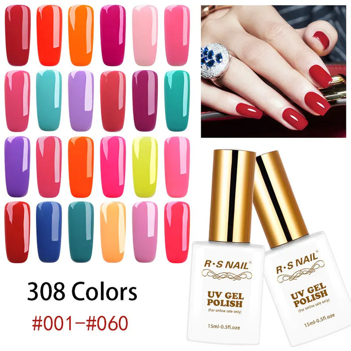 Vibrant Color Gel Nail Polish Varnishes for Manicure - High Gloss Finish & Long Lasting Gel Top Coat for Nails - Easy Application & Quick Drying - Perfect for DIY Nail Art & Professional Use | 15ml