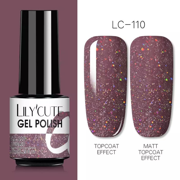 LILYCUTE Thermal Gel Nail Polish - Easy Application, Long Lasting & Quick Drying Formula - Perfect for DIY Nail Art at Home or Professional Use | 7ml