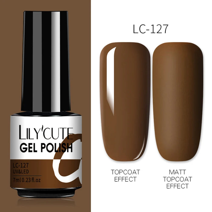 LILYCUTE Thermal Gel Nail Polish - Easy Application, Long Lasting & Quick Drying Formula - Perfect for DIY Nail Art at Home or Professional Use | 7ml