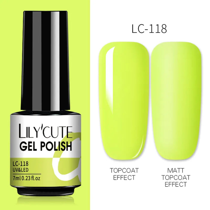 LILYCUTE Thermal Gel Nail Polish - Easy Application, Long Lasting & Quick Drying Formula - Perfect for DIY Nail Art at Home or Professional Use | 7ml