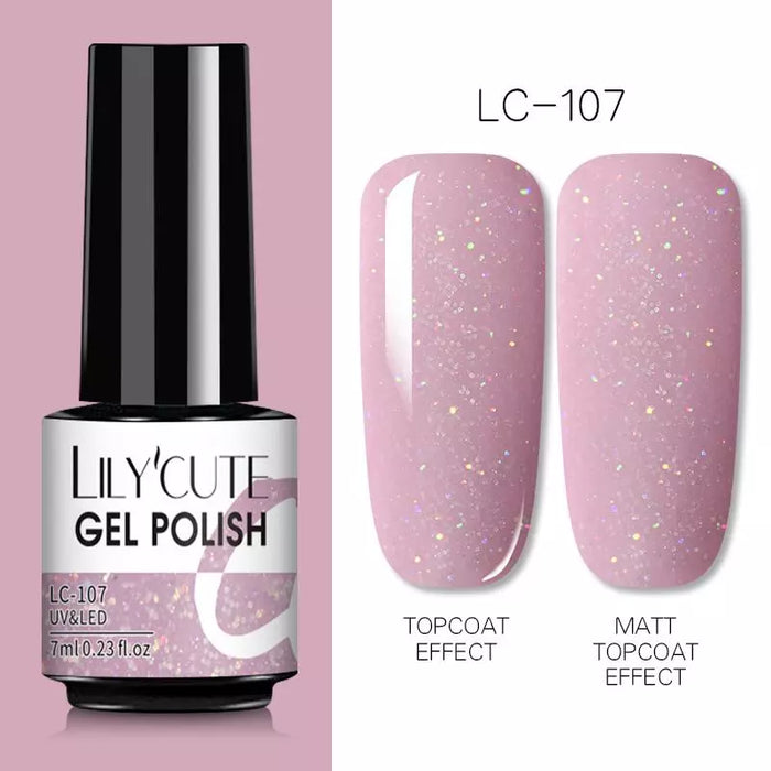 LILYCUTE Thermal Gel Nail Polish - Easy Application, Long Lasting & Quick Drying Formula - Perfect for DIY Nail Art at Home or Professional Use | 7ml