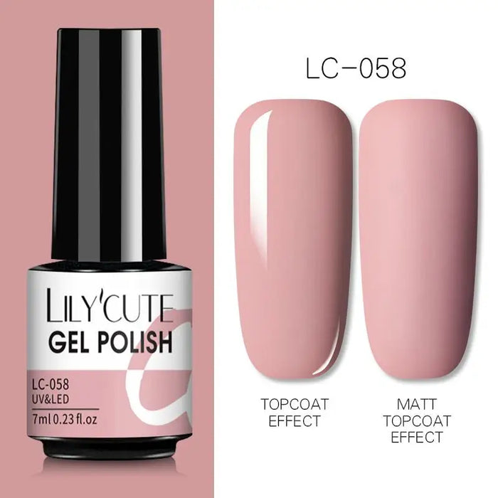 LILYCUTE Thermal Gel Nail Polish - Easy Application, Long Lasting & Quick Drying Formula - Perfect for DIY Nail Art at Home or Professional Use | 7ml