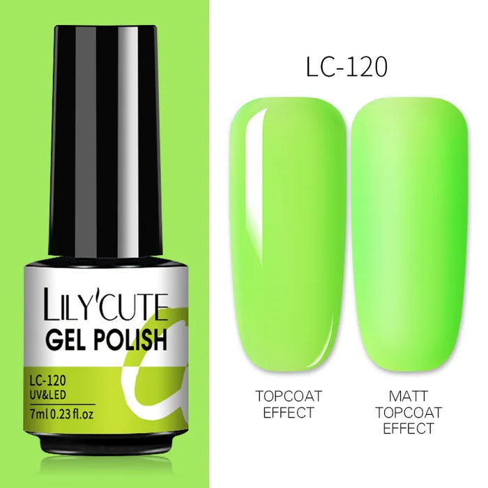 LILYCUTE Thermal Gel Nail Polish - Easy Application, Long Lasting & Quick Drying Formula - Perfect for DIY Nail Art at Home or Professional Use | 7ml