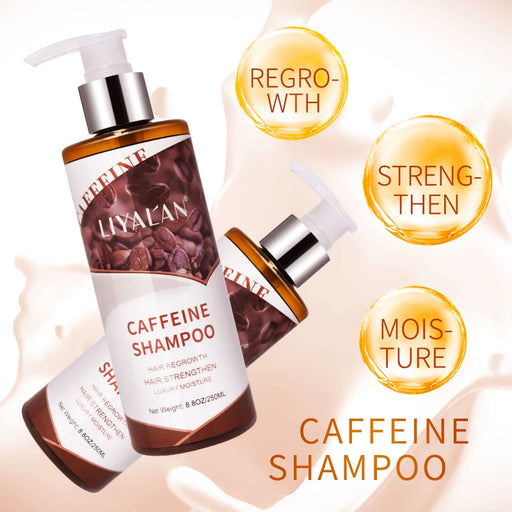 LIYALAN Caffeine Shampoo for Hair Regrowth & Strength - Anti Dandruff Treatment for Thinning Hair - Vegan & Gentle Hair Care Solution - Nourishes & Stimulates Growth - Perfect for All Hair Types