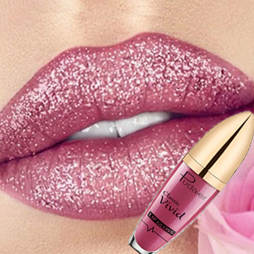 Waterproof Diamond Glitter Lip Gloss  Makeup