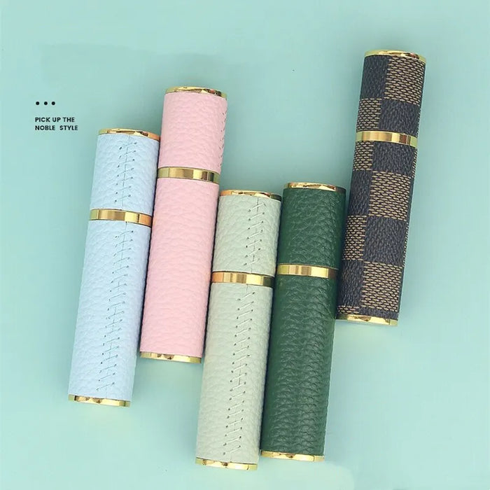 Elegant Leather Perfume Bottle - Refillable Atomizer for Travel - Stylish & Portable Design - Leak Proof & Durable Construction