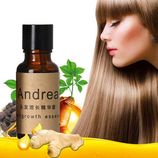 Andrea Hair Growth Ginger Oil - Natural Plant Essence for Thicker Hair - Stimulates Follicles & Reduces Hair Loss - Nourishing Formula with Essential Nutrients - Perfect for All Hair Types | 20ml