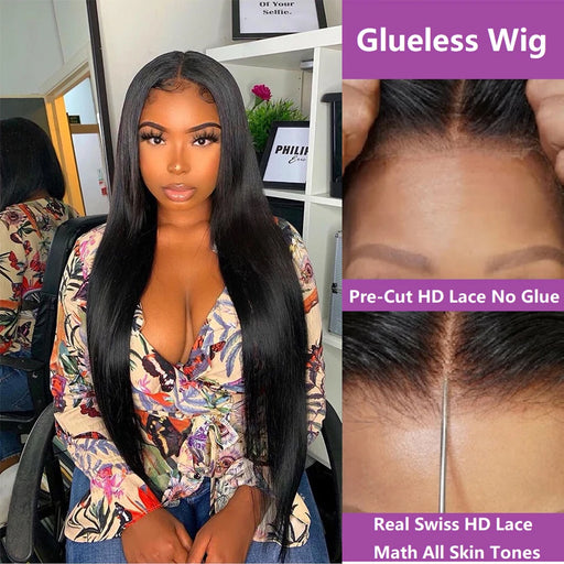 Lace Closure Human Hair Wig - Brazilian Lo Wear Style - Lightweight & Comfortable Glueless Wig - Perfect for Everyday Use & Special Occasions