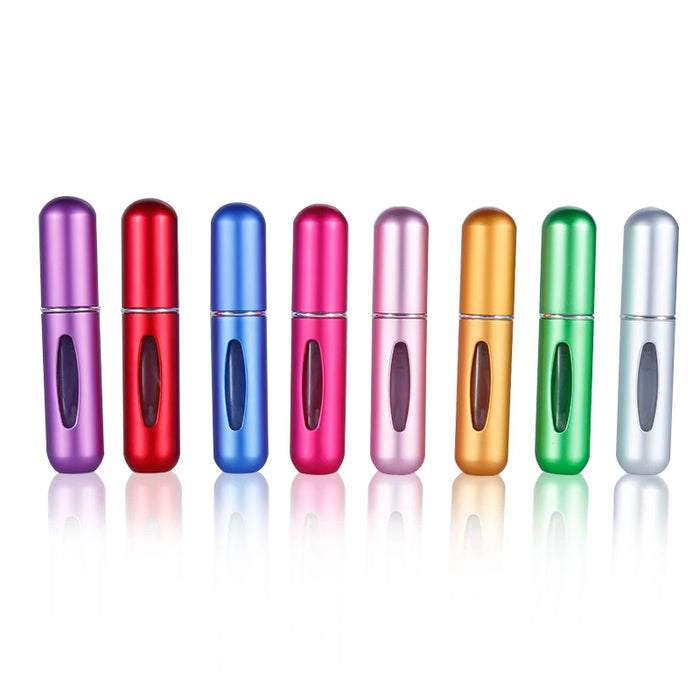 Portable Travel Mini Aluminum Perfume Container - Leak Proof, Lightweight & Reusable Perfume Spray Bottle - Sleek & Stylish Design for Easy Decanting