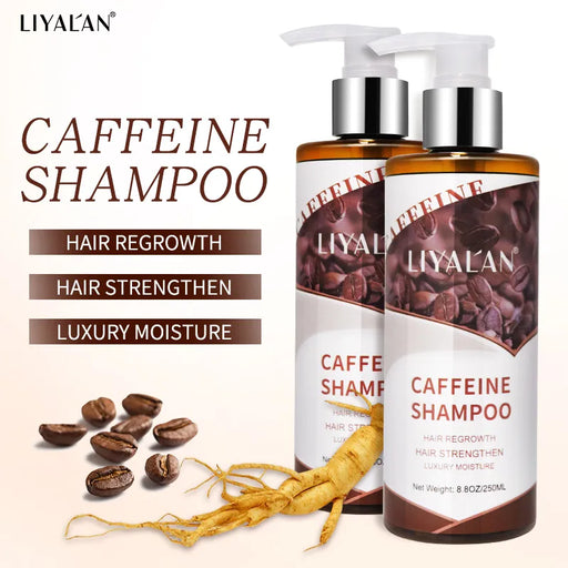 LIYALAN Caffeine Shampoo for Hair Regrowth & Strength - Anti Dandruff Treatment for Thinning Hair - Vegan & Gentle Hair Care Solution - Nourishes & Stimulates Growth - Perfect for All Hair Types