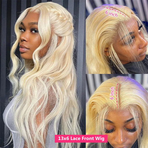 613 Honey Blonde Body Wave Wig - 13x6 HD Transparent Lace Front - Premium Human Hair - Soft & Natural Look - Easy to Style & Comfortable Fit - Perfect for Glamorous Styles & Everyday Wear