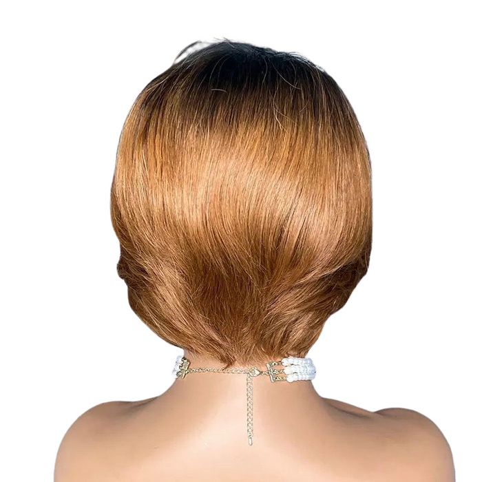 Ombre Short Bob Pixie Cut Lace Front Hair Wigs