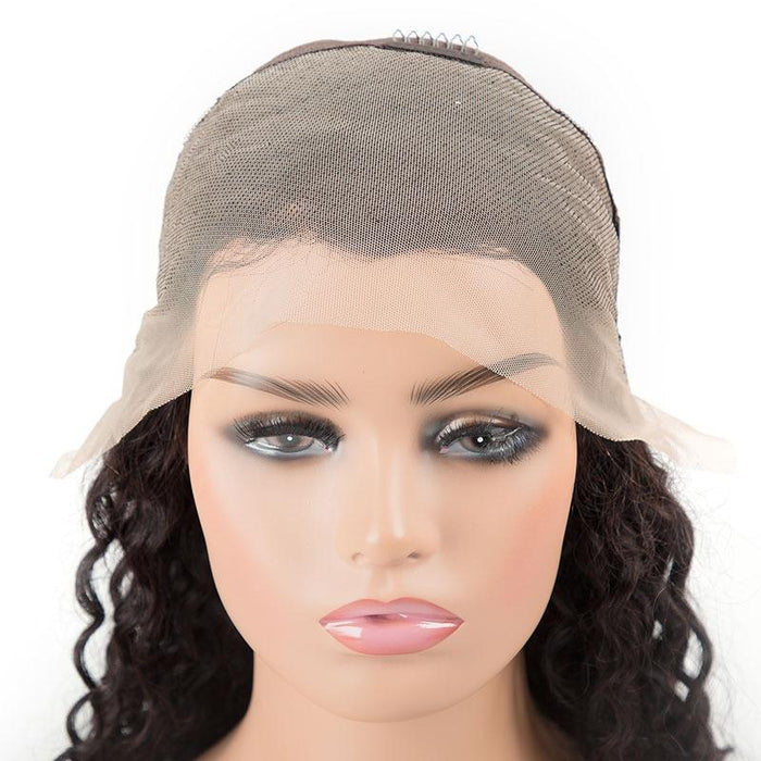 Transparent Lace Front  Curly Human Hair Wigs