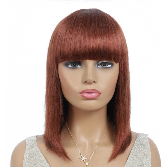 Short Bob Remy Straight Human Hair Wigs Wi