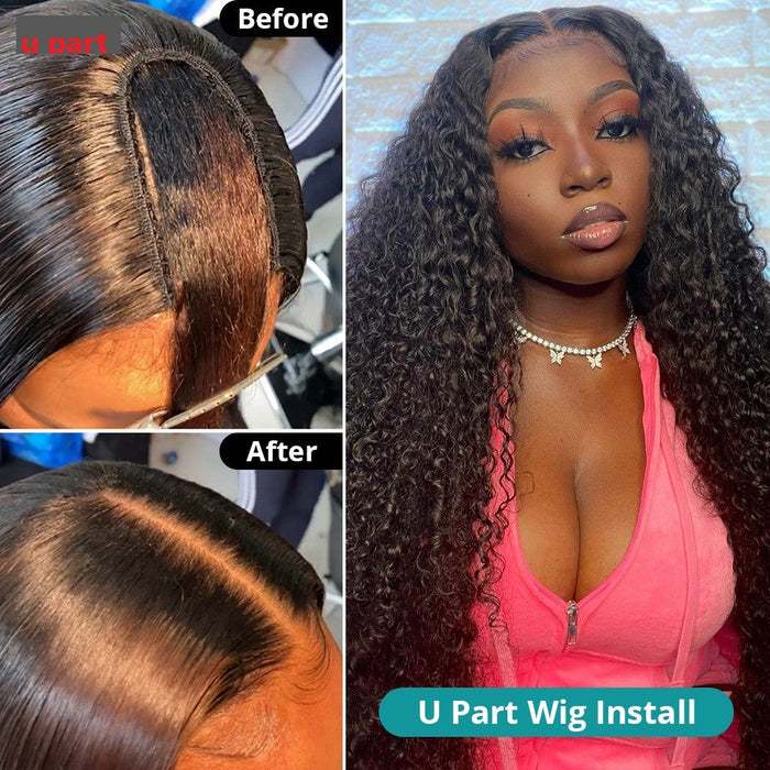 Curl Human Hair Wig for Black Women - Brazilian Remy Hair - Easy to Wear & Style - Comfortable & Secure Fit - Jerry Curly Human Hair Wig