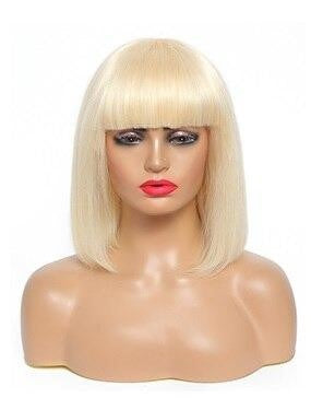 Short Bob Remy Straight Human Hair Wigs Wi