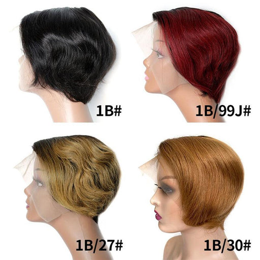 Ombre Short Bob Pixie Cut Lace Front Hair Wigs